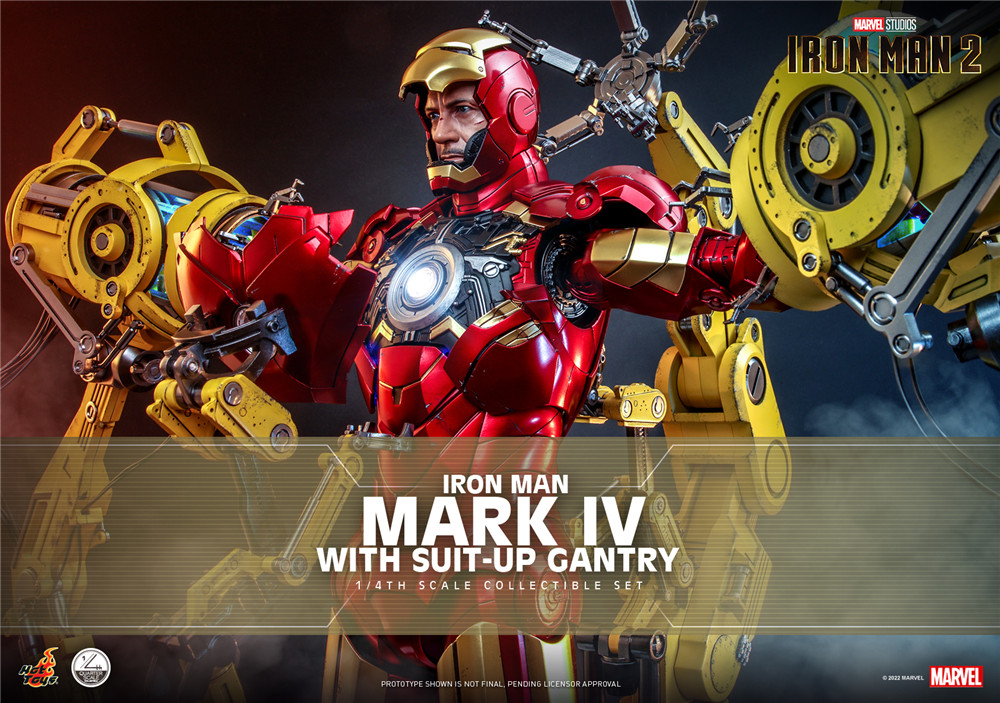 HotToys 2022年首發(fā)《鋼鐵俠2》鋼鐵俠Mark 4連拆甲臺1:4比例珍藏套裝