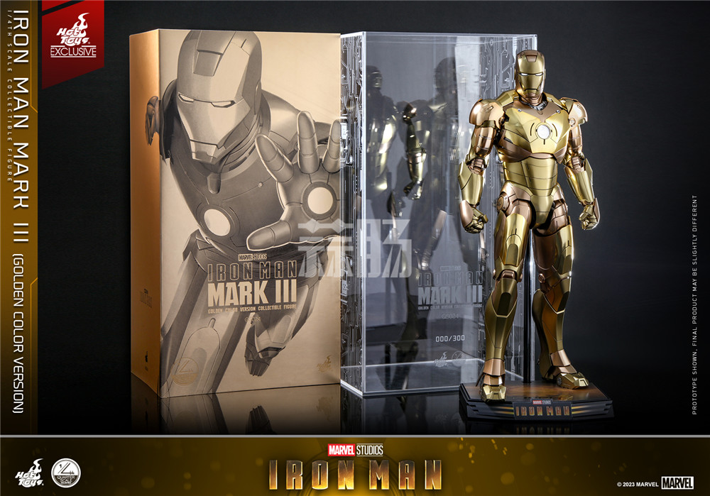 Hot Toys上海一周年店慶《鋼鐵俠》鋼鐵俠 Mark3 (金色版) 1:4比例珍 *** 偶